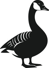 Bird silhouette of a goose vector object design