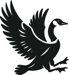 Bird silhouette of a goose vector object design