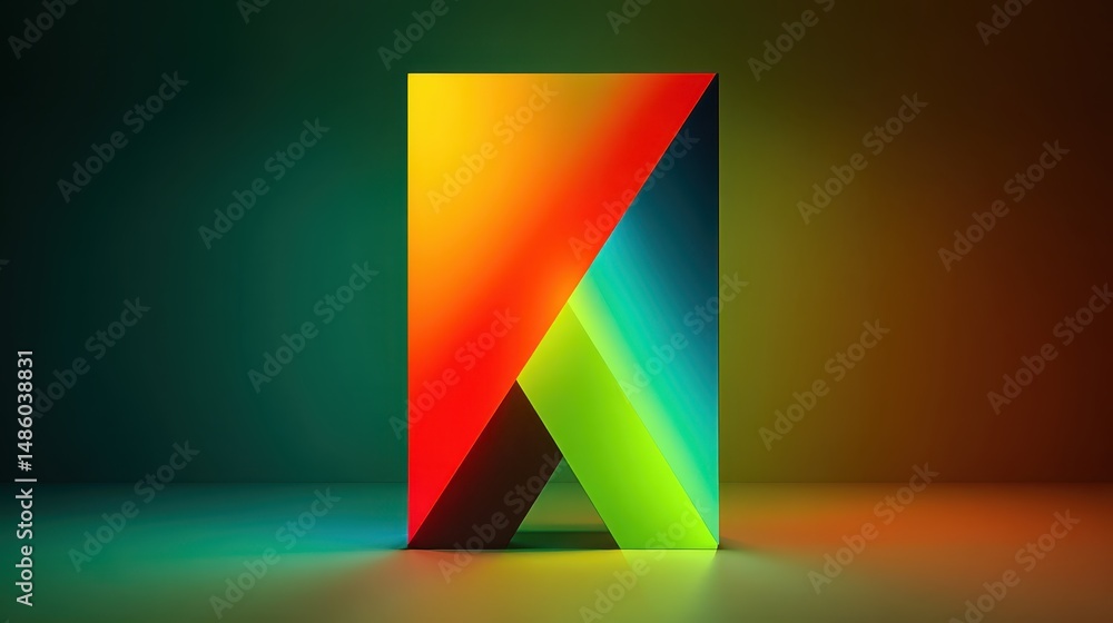 Aufkleber colorful letter with bold typography and gradient background creating an eye-catching design for cre