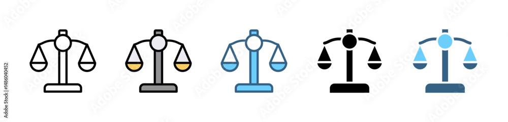 Poster morality icons with various styles and colors