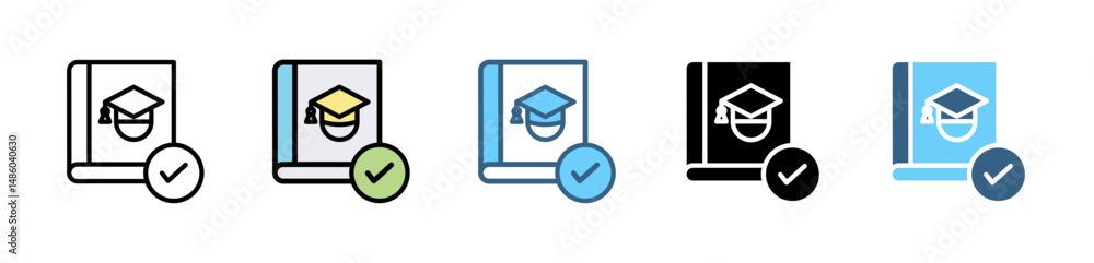 Poster morality icons with various styles and colors