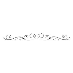 Curly hand drawn swirls divider