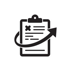 Rejected Medical Record with Action Arrow Icon