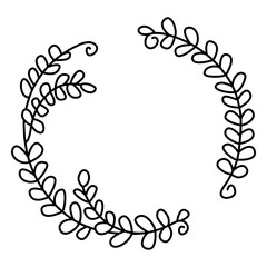 Flower wreath festive vinyl