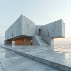 modern office building with blue sky