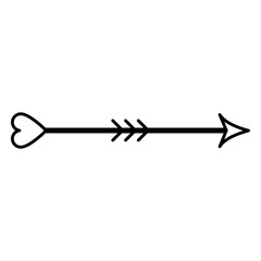 Love design single arrow