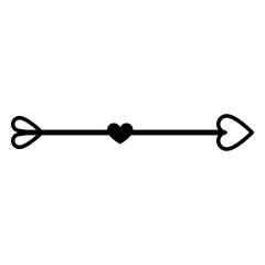 Lover arrow heart design