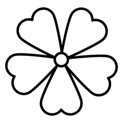 Five petal flower stroke