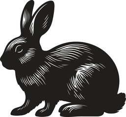 Fototapeta premium Rabbit Silhouette