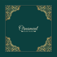 Elegant gold decorative frame design background