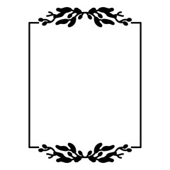 Green and white frame with a wreath design