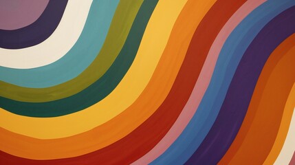 Obraz premium Colorful, wavy abstract design. A vibrant display of curved lines in various hues