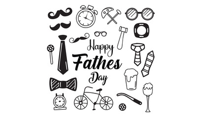Happy Father's Day icon set
