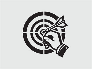 Target icon. Target Line Icon Design, Target and Goal abstract Vector icon single file