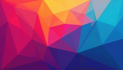 Obraz premium Geometric abstract shapes, vibrant color gradient , background pattern, art, illusion