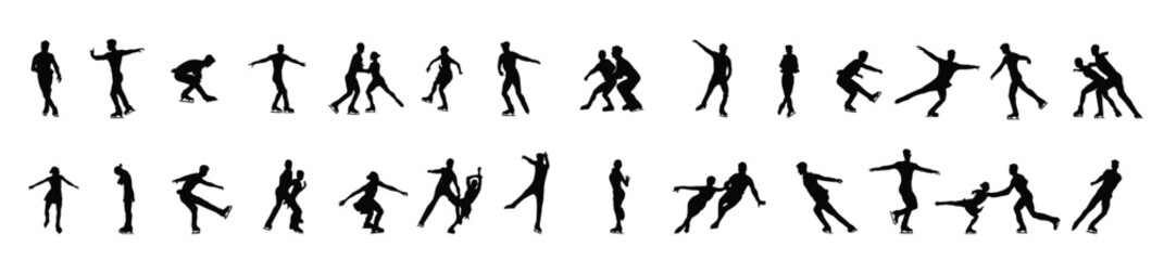 Figure Skating Black Silhouettes