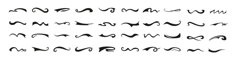 Set of Black Underlines