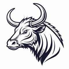 vector illustration of a bull
