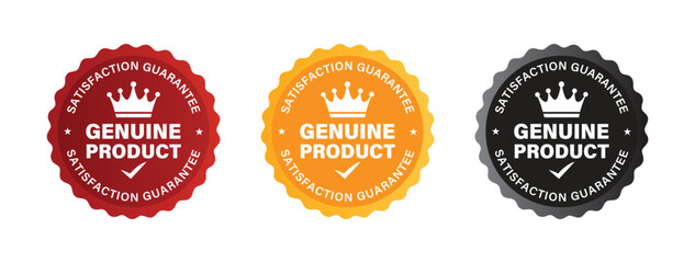 Genuine Product Satisfaction Guarantee Badges