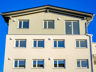 typical facade of an apartment house