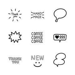 Set of typography coffee badges, stickers, tags vector illustration