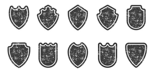 Shield icons set. Protect shield collection. Vector illustration.
