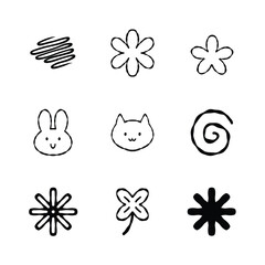 Set of easter icons vector illustration