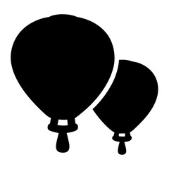 Two balloons ready to celebrate a party or special event filled with joy