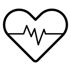 Heart rate stroke icon
