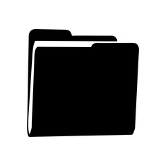 Black and white illustration of a file folder for organizing information