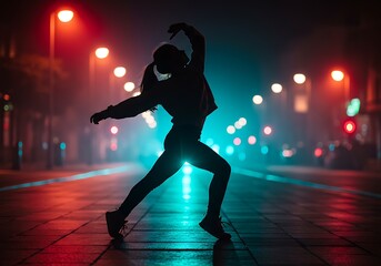 Neon Nights, Silent Dance AI Generated