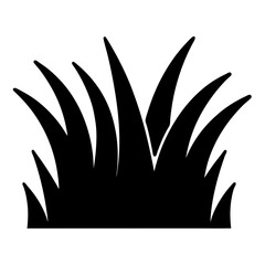 Simple black and white image of stylized grass illustration design