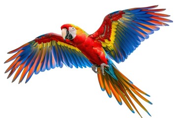Fototapeta premium Colorful macaw in flight