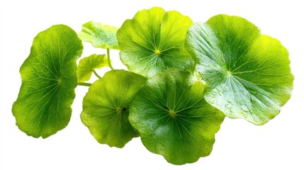 Vibrant green, round leaves clustered together