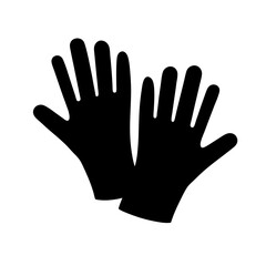 Obraz premium Pair of Black Protective Gloves Illustration for Safety and Hygiene