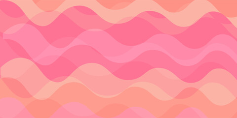Wavy texture. Cute and abstract pink wave background. Fun striped pattern with gradient texture. Vector illustration © Achmad Sukriyadi