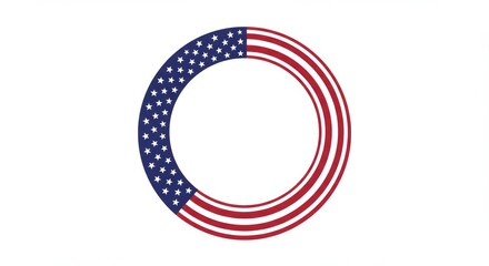 American flag circular design