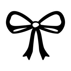 Elegant black and white bow tie illustration suitable for diverse creative projects