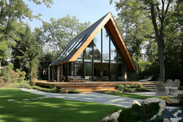A-Frame Wooden Cabin in Forest Surroundings &ndash; Modern Nature Retreat