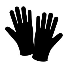 Pair of Black Protective Gloves for Safety and Hygiene Procedures