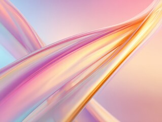 Abstract waves of pastel colors flowing gracefully in a surreal backdrop, creating a vibrant and dreamy atmosphere, perfect for creative projects or backgrounds