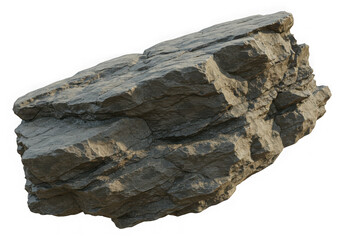 Detailed rock formation stone cliff isolated on transparent background