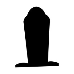 Isolated black tombstone vector illustration, perfect for Halloween or related themes