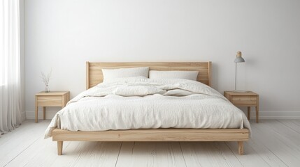 Simple, modern bedroom interior