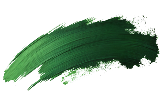 Green brush stroke, PNG transparent background
