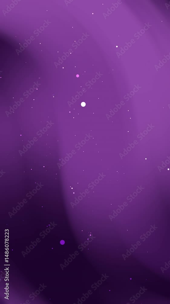 Poster subtle elegance: a minimalist animation with purple gradient and particle effects