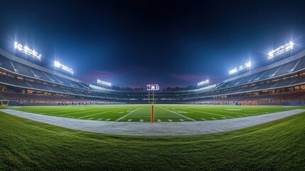 Night Football Stadium Panorama