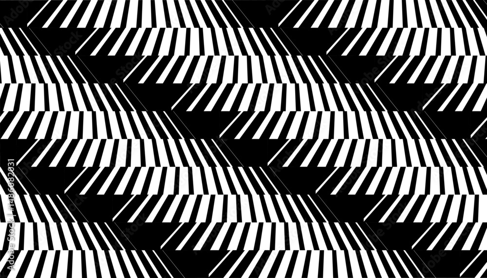 Poster black and white abstract geometric pattern for modern background and jersey design. fully editable v