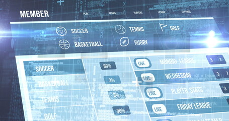 Image of data processing and social media speech bubbles