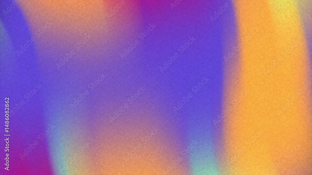 Poster abstract video of colorful gradient with textured grainy overlay